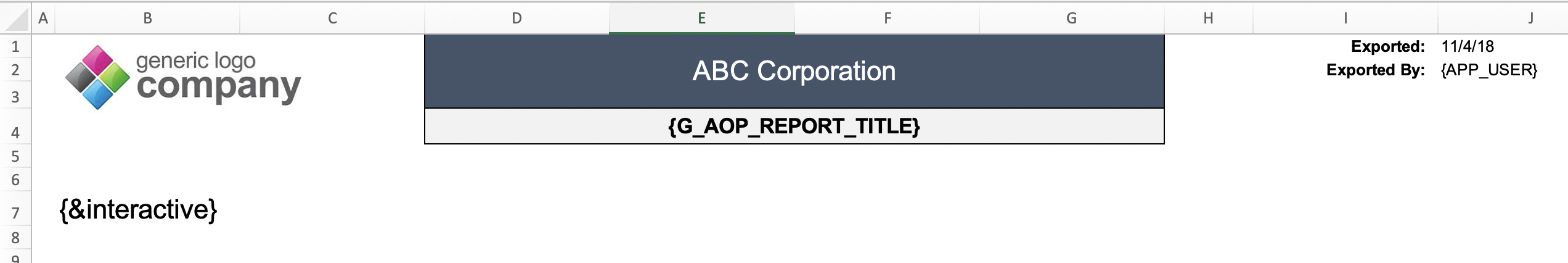AOP Generic Template