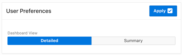 APEX User Preferences UI