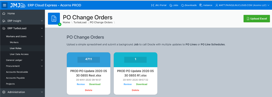 Review imported rows
