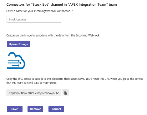 Teams Setup Incoming Webhook Connector