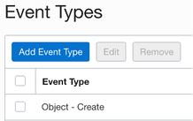 Event Configuration - Event Type