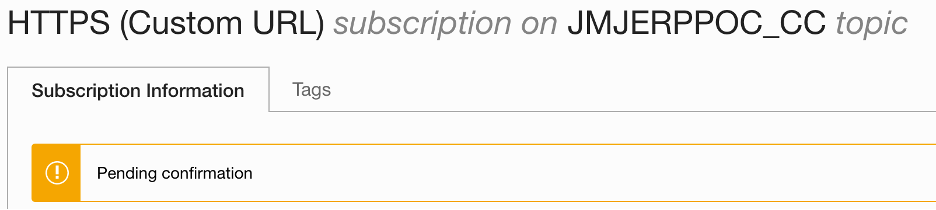 Notification Pending Confirmation